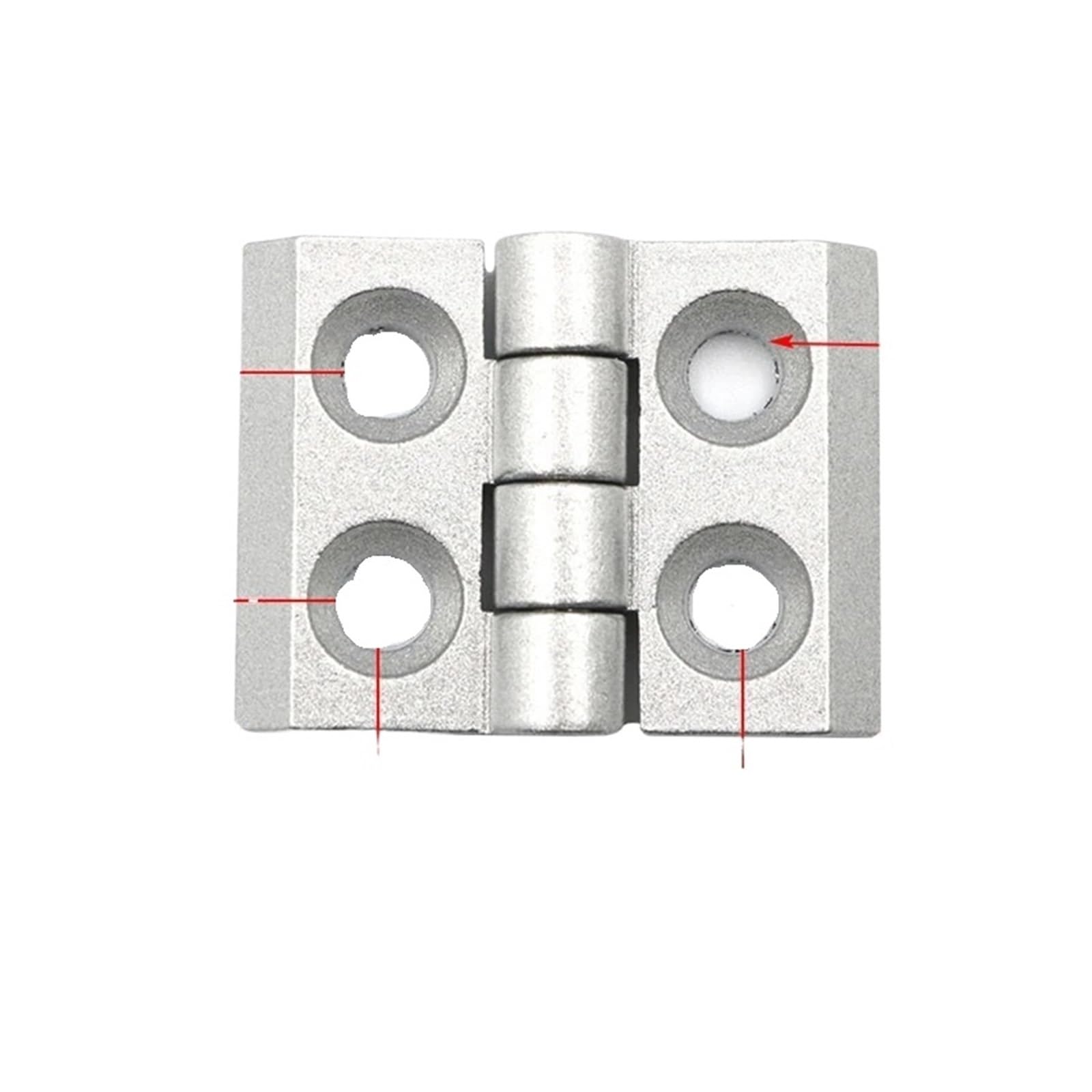10 Uds 2020 3030 3040 4040 Perfil de Aluminio bisagra de Metal bisagra de aleación de Zinc bisagra de Aluminio Acabado Conector de bisagra de Puerta Negro Plata(Silver,3030)