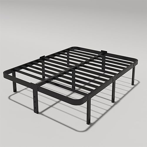 Miniatura 8 de Enyu&You Marco de cama matrimonial de 14 pulgadas, marco de cama de plataforma duradera, marco de cama de metal antideslizante, no necesita somier,