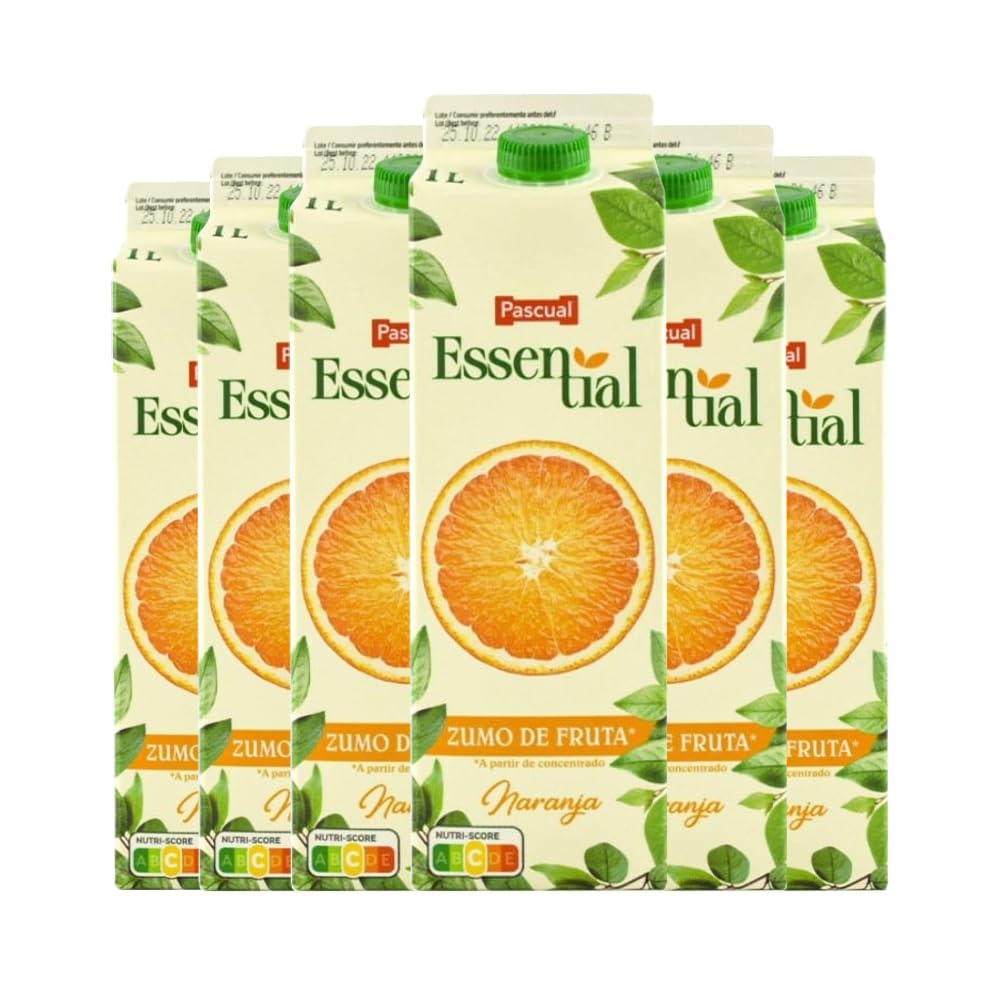 Zumo de naranja a partir de concentrado Essential 1 litro x 8 bricks. Total 8 litros