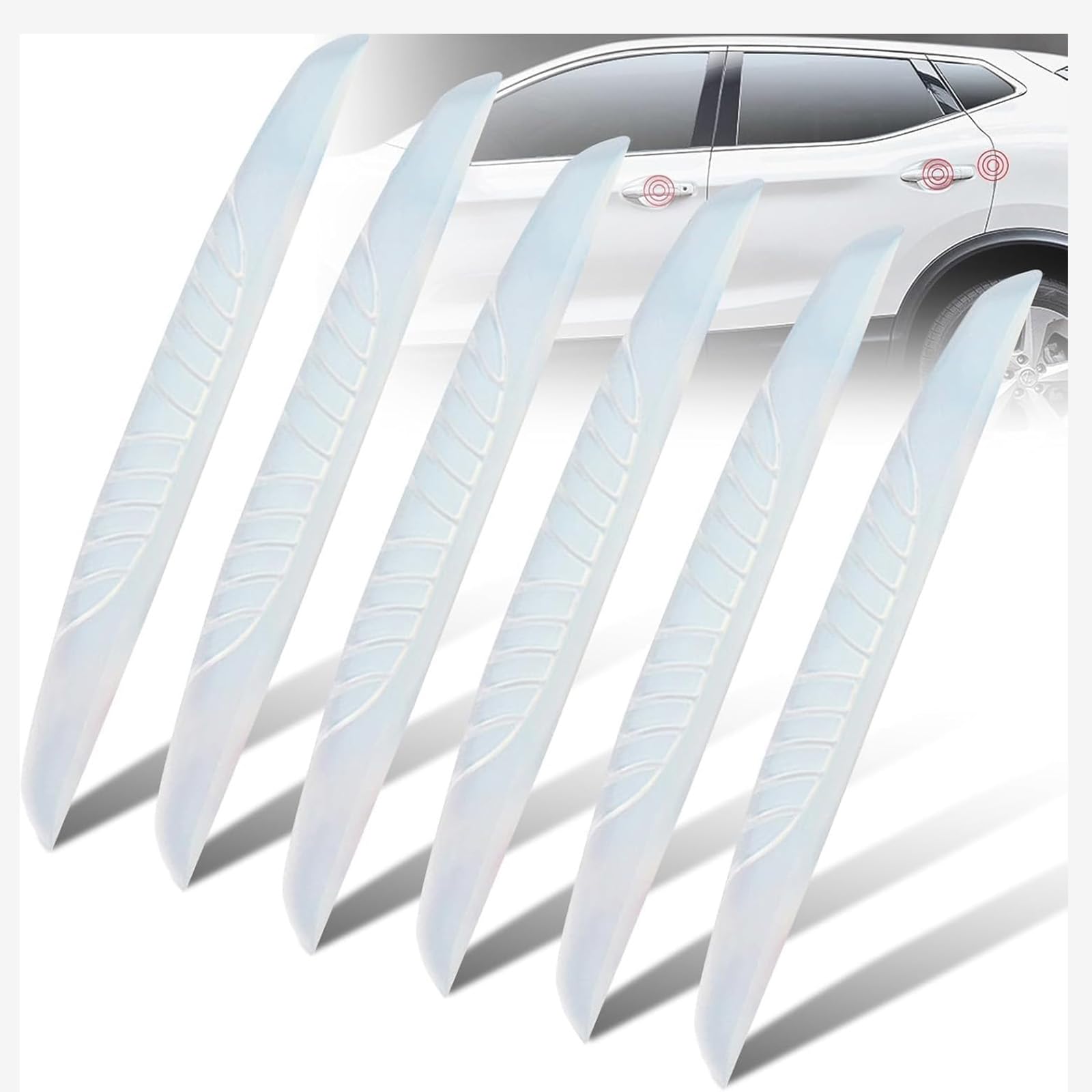 XCVFSRW Car Door Edge Guard Protector, for Mitsubishi ASX Pajero Outlander Grandis Zinger Samurai Anti-Collision Scratch Rubber Strip Bumper Trim Wing Mirror Wing Shielding,B