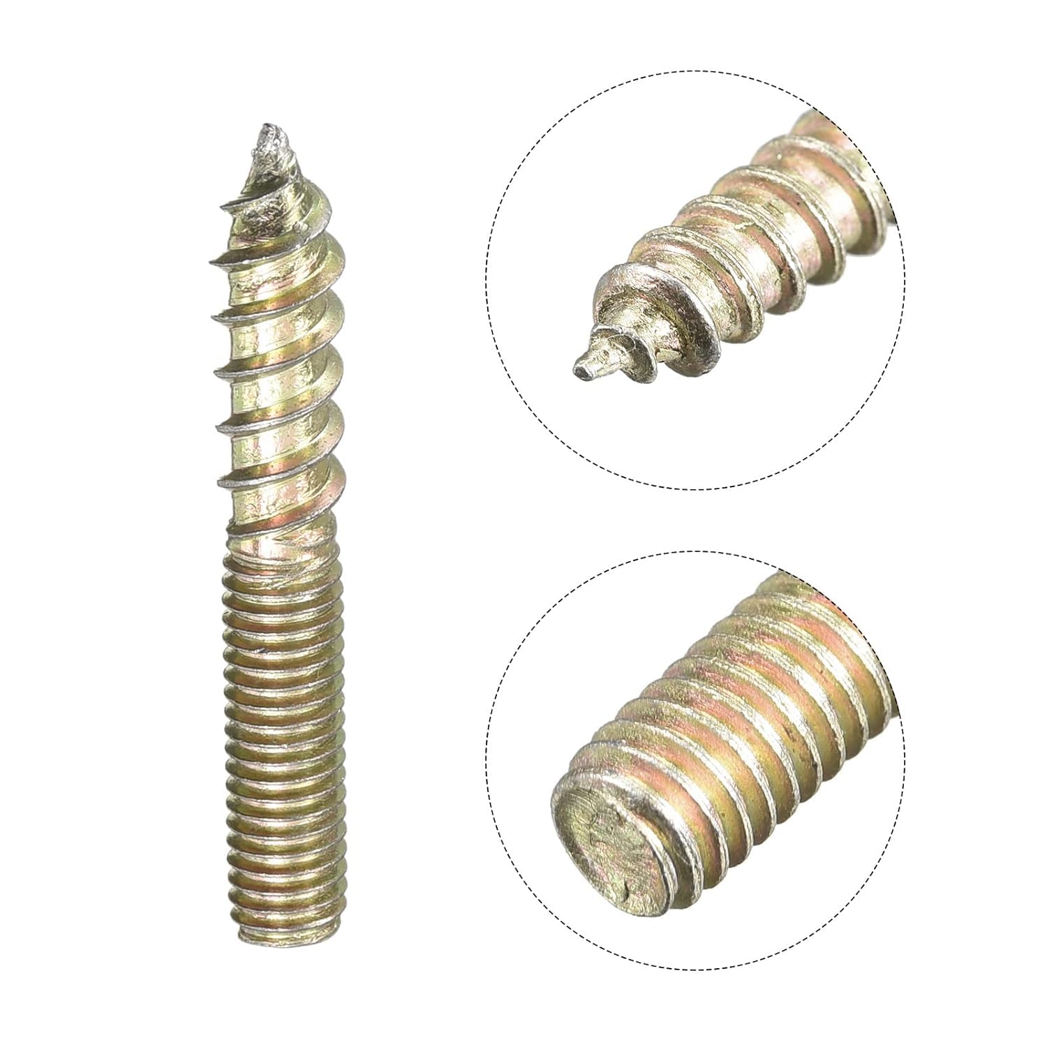 Hanger Bolts, 80pcs M5 Dowel Screws Woodworking Furniture Connector Double Ended Screw Hanger Bolt for Wood Furniture Connecting - Image 4