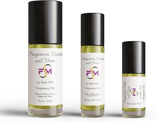 Miniatura 4 de Fragrances, Scents and More Le Male JPG PerfumeAceite Corporal - Botella de plástico de 1 fl oz (1.0 fl oz)