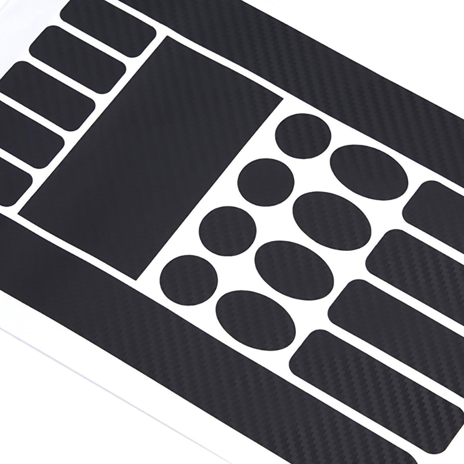 Kit D’autocollants Protecteurs Pour Cadre Vélo – 20 Pièces, Carbone 3D/noir/transparent, Anti-rayures Et Anti-usure