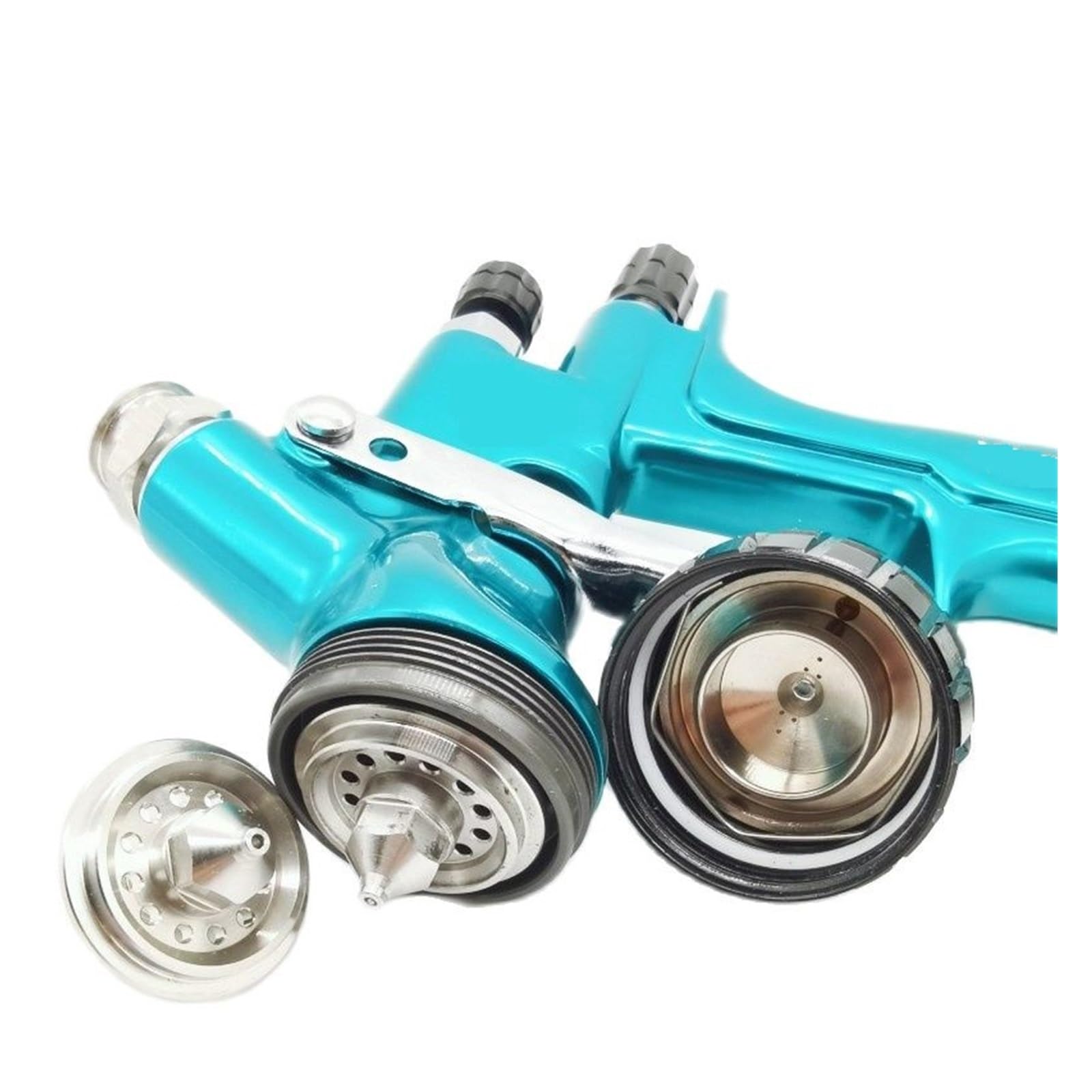 Pistolety Natryskowe 1,3 Mm Z Dyszą,5 Pistolet Na Sprężone Powietrze Powierzchnia Samochodu Narzędzia Do Malowania Lakier Natryskowy Pneumatyczne Aerograf(Blue)