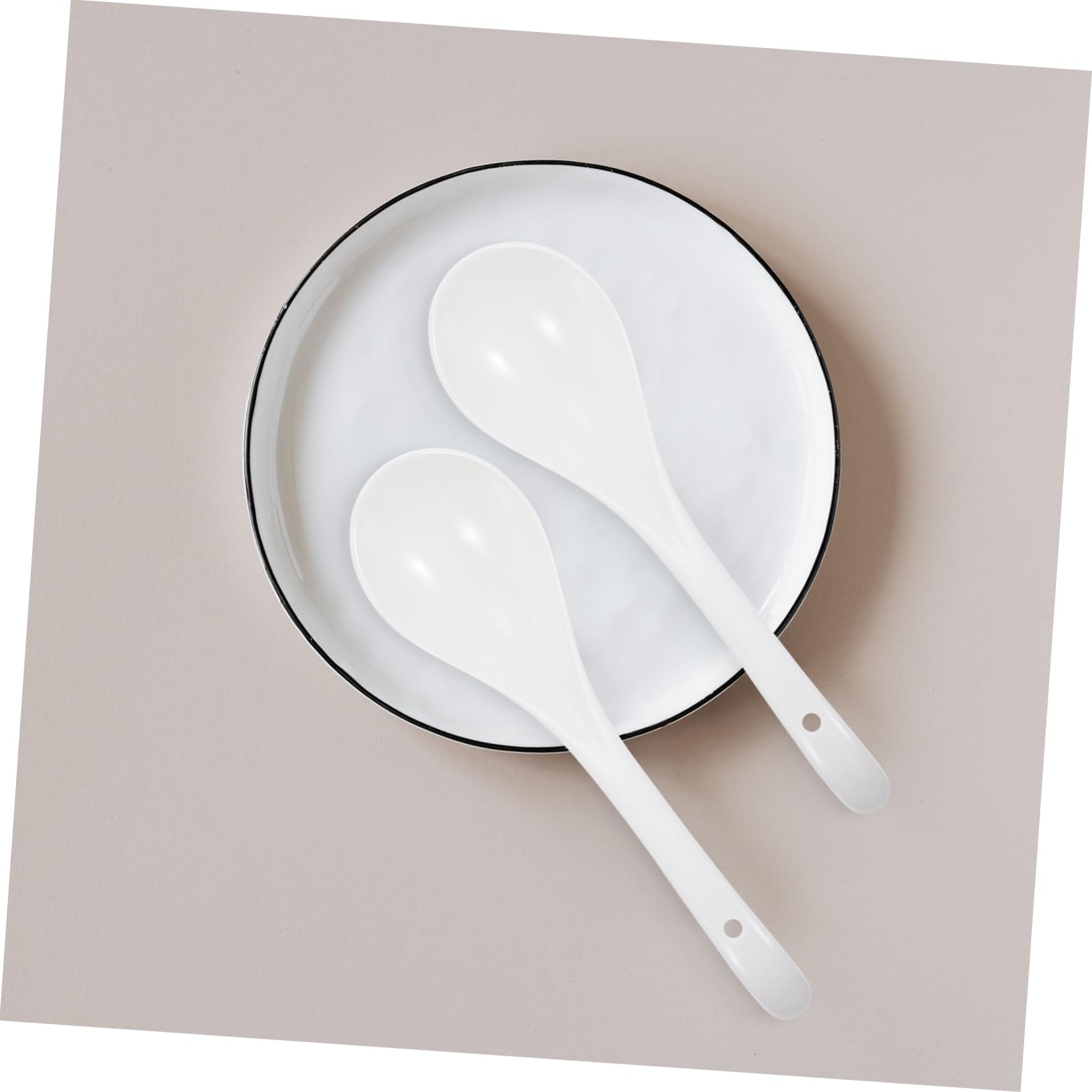 6piezas Cucharas Soperas De Cerámica Utensilios De Cocina Resistentes y Ecológicos