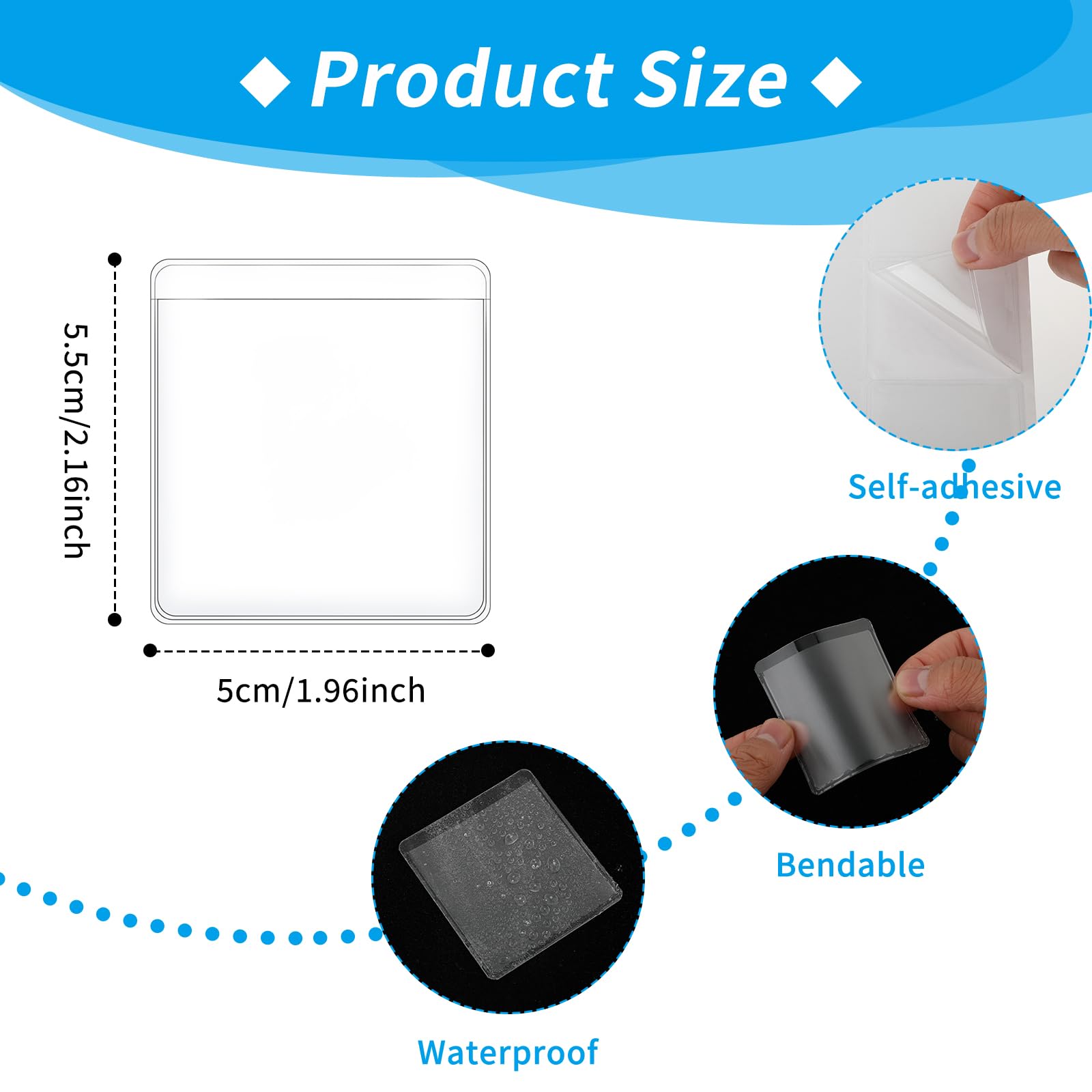 Lot De 100 - Pochette Dl Porte-Documents Adhésives Transparente - Foto 3