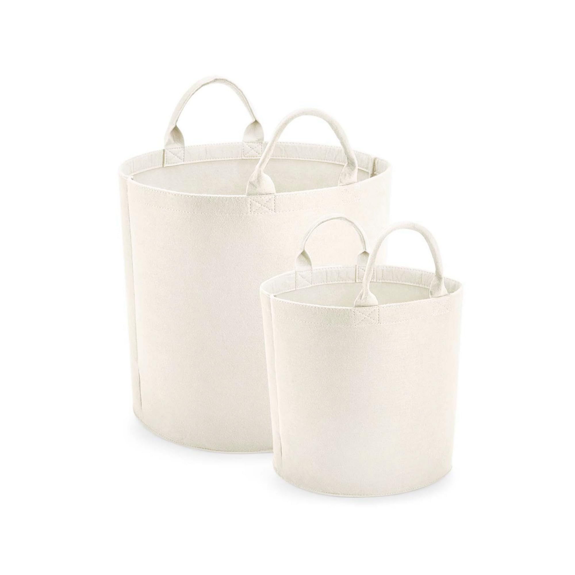Bag Base Unisex Blanc Felt Polyester Laundry Basket