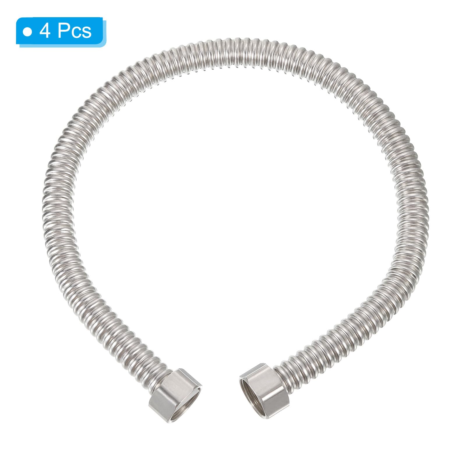 PATIKIL G1/2 x 19.68 Inch Flexible Stainless Steel Water Heater Hose - Image 3