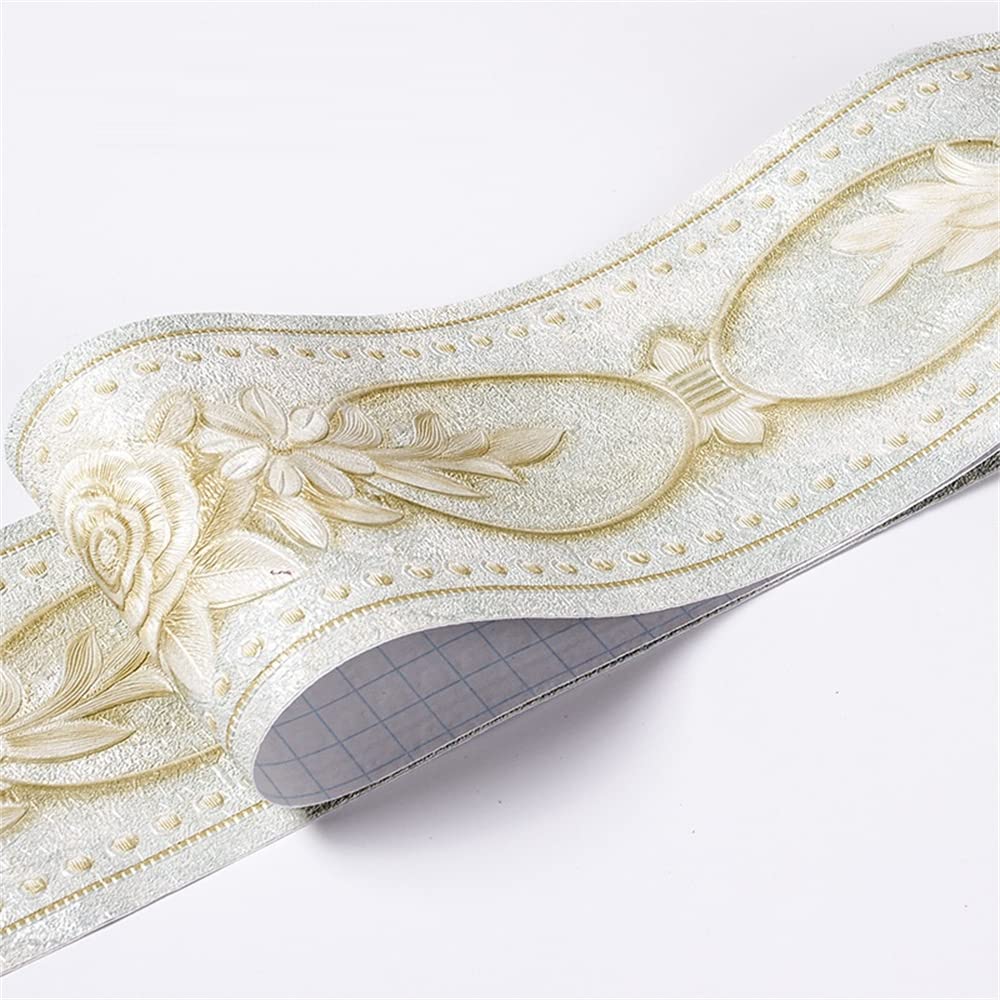 Lyhydma 11 Wallpaper Border 10Cm Pvc Waterproof Waist Line Wood Marble Selfadhesive Skirting Wallpaper Living Room Decor Vinyl Border Wall Corner Stick(11)