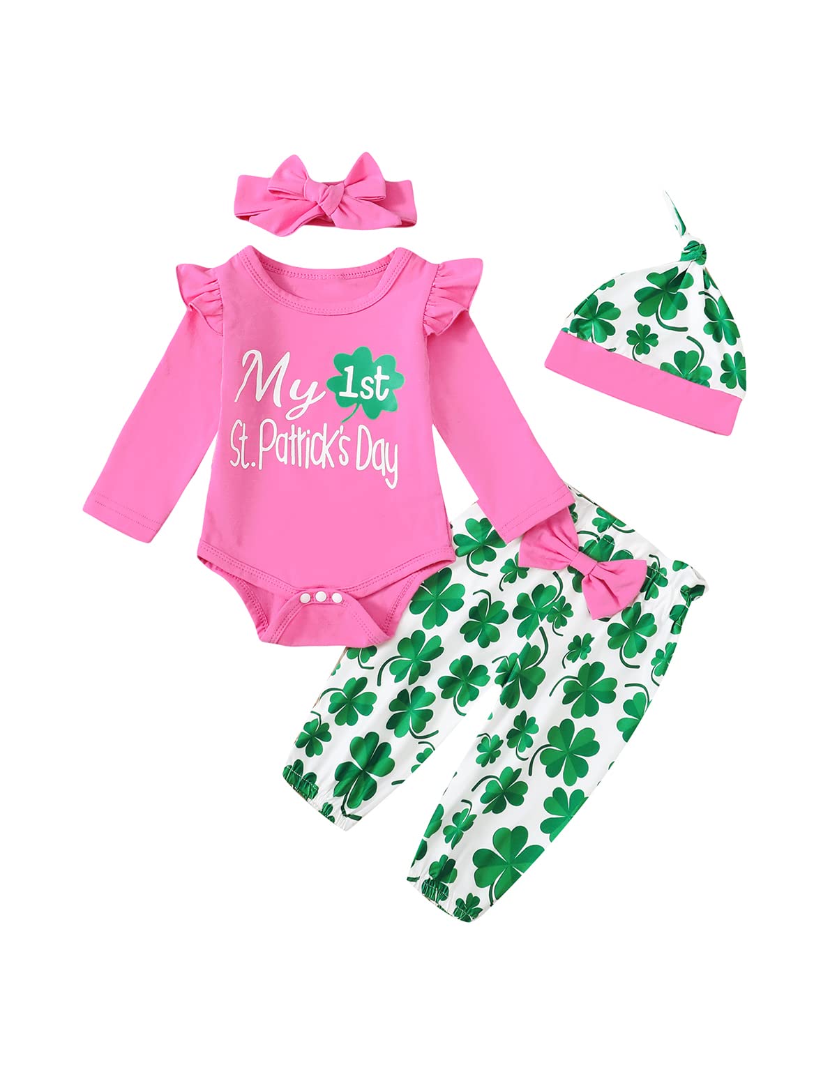 Aslaylme Baby Girl St. Patricks Day Outfit Newborn Saint Patrick's Day Bodysuit
