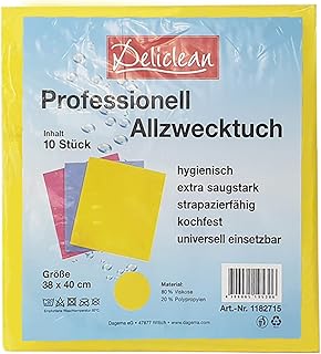 Deliclean - Paños de limpieza (absorbentes, universales), color amarillo 100 unidades