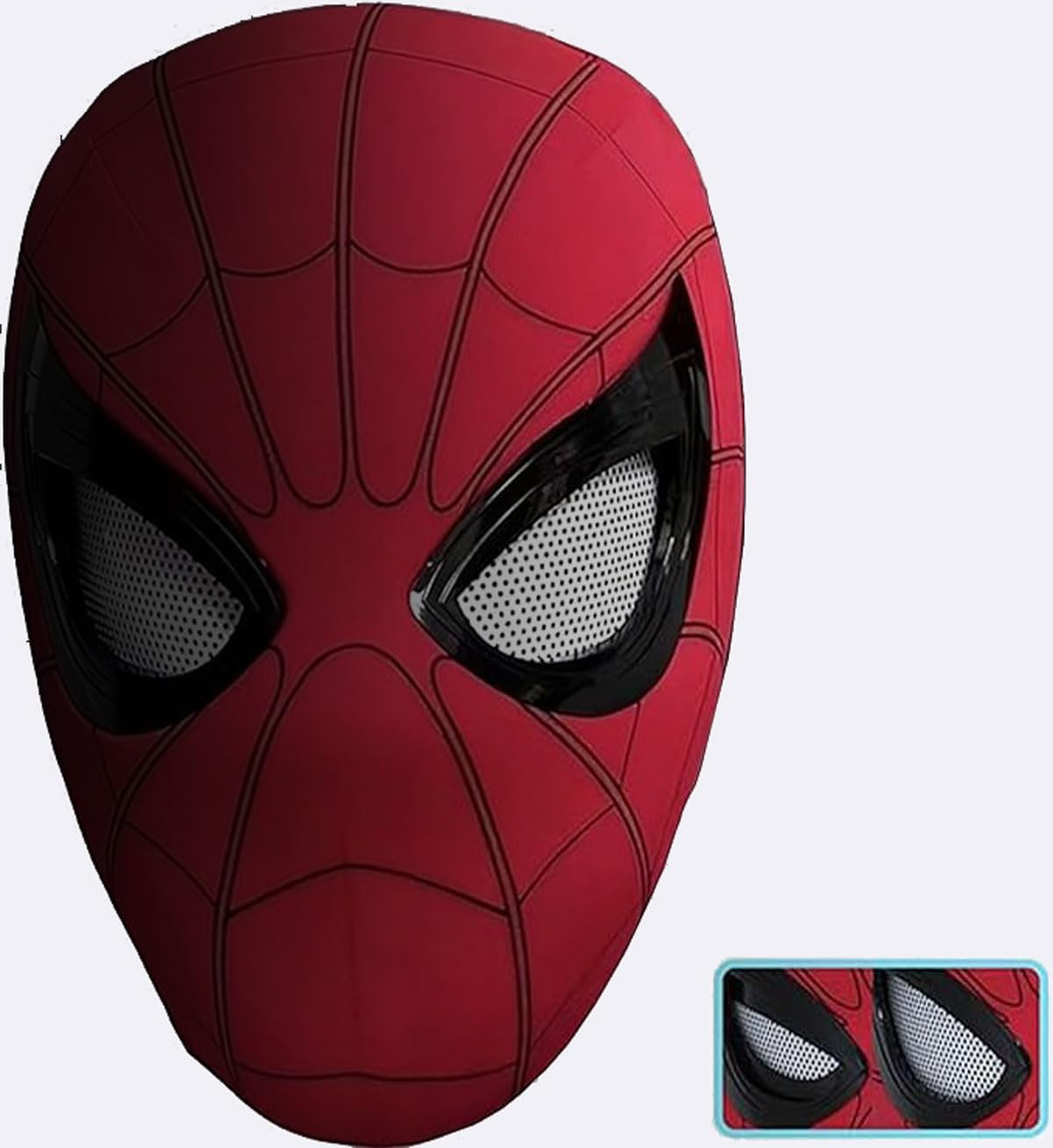 DCKENGO Spider Hero Mask with Moving Eyes, Realistic Spider Mask Costume for Cosplay, for Kids/Adults Red