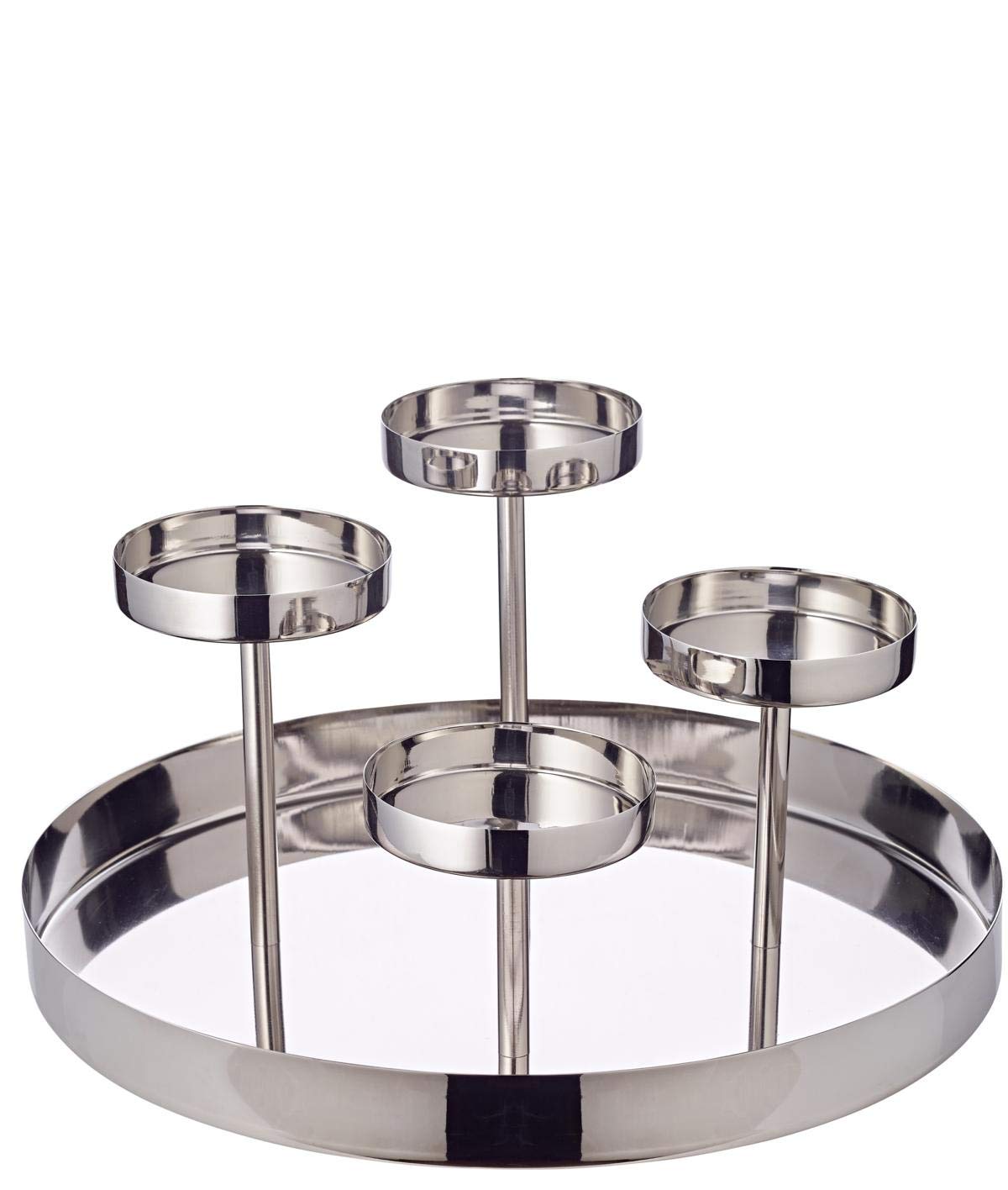 EDZARD Adventskranz Marbella (Ø 31 cm, H 16 cm), Edelstahl