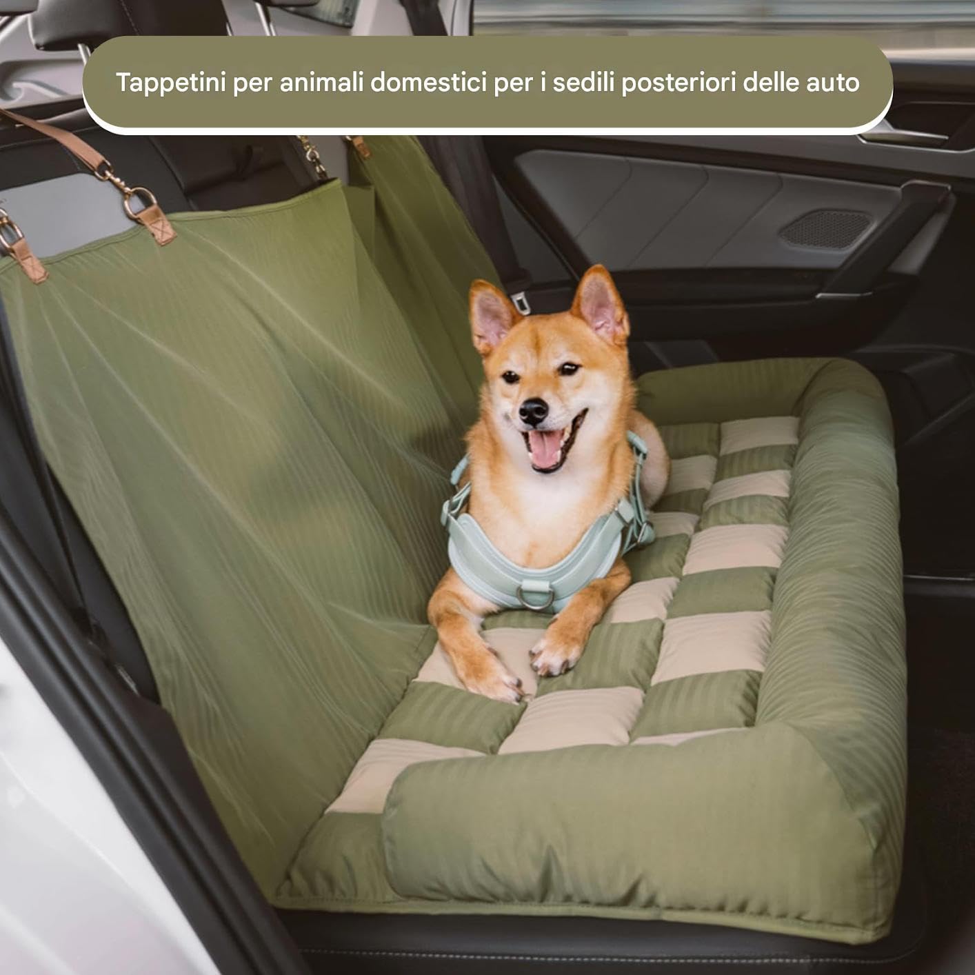 Generico Coprisedile Per Cani – Di Cotone 124x45x49 Cm | Imbottitura Per Per Sedile Posteriore Automobilistico Impermeabile Per Cuccioli | Tappetino Per Per Sedile Posteriore Per Autoveic