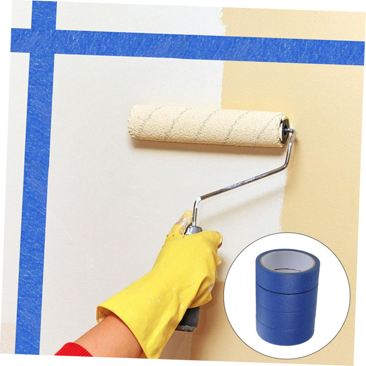 NUOBESTY Lot De 3 Rubans De Masquage À Faible Adhérence Pour Peinture Artistique Artisanat Peinture Pour Adaptation Aux Courbes Automobiles 4 Rouleaux X 3