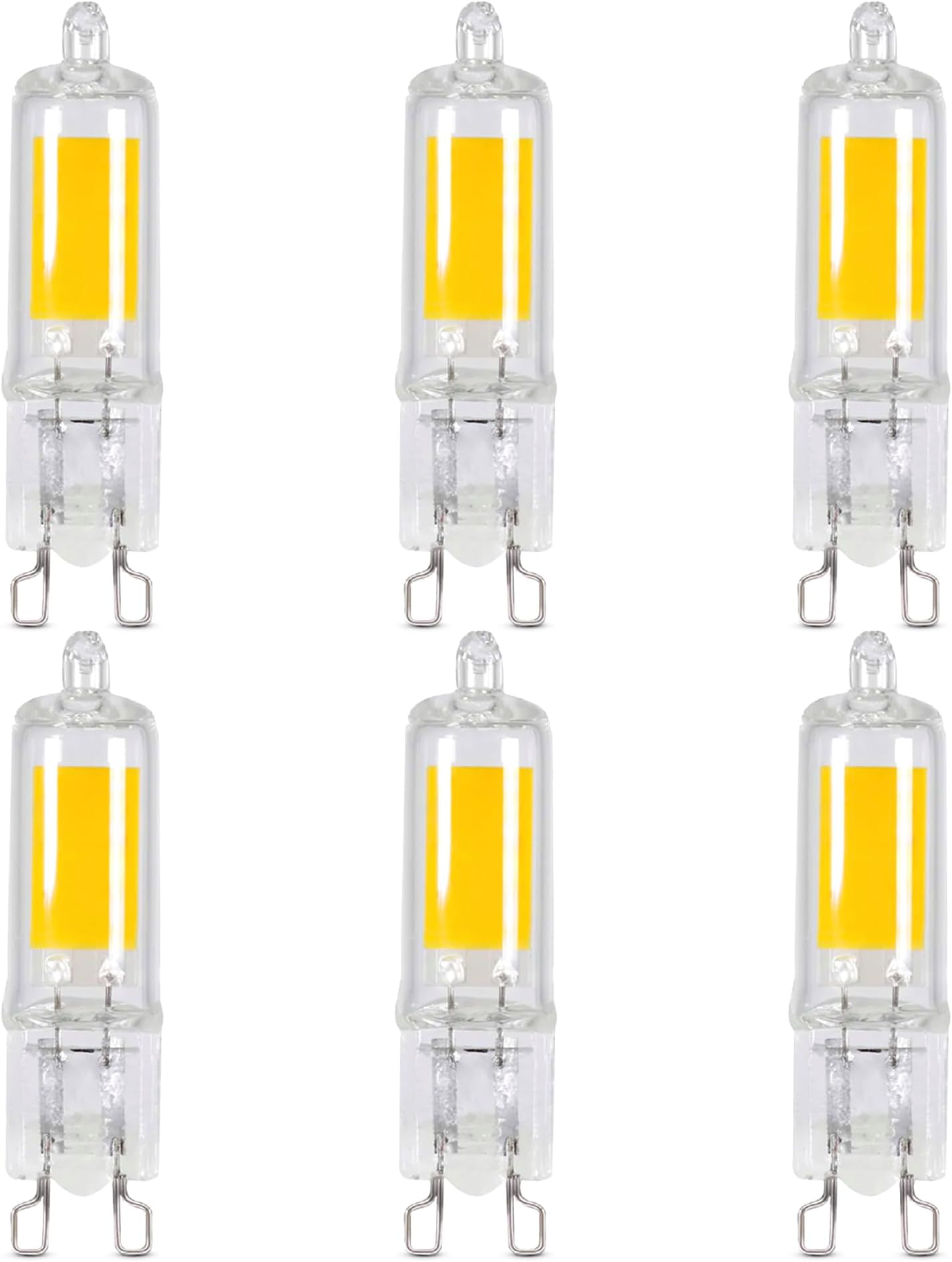 T4 LED Bulb G9 Base, Dimmable, 35W Equivalent, 3000K Warm White, 120V, 350 Lumens, 10,000 Hour Lifetime, UL Listed, BP35G9/830/LED/6, 6 Pack