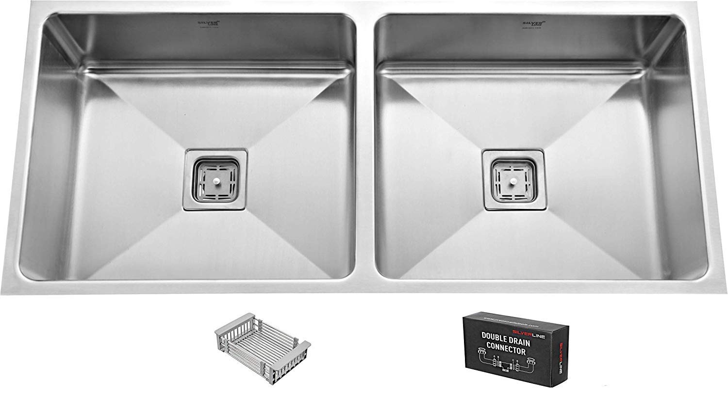 SILVER LINE Low Radius Double Bowl Stainless Steel 304 Grade Kitchen Sink (45" x 20" x 10") (B07MFLQ87H) Amazon Price History, Amazon Price Tracker