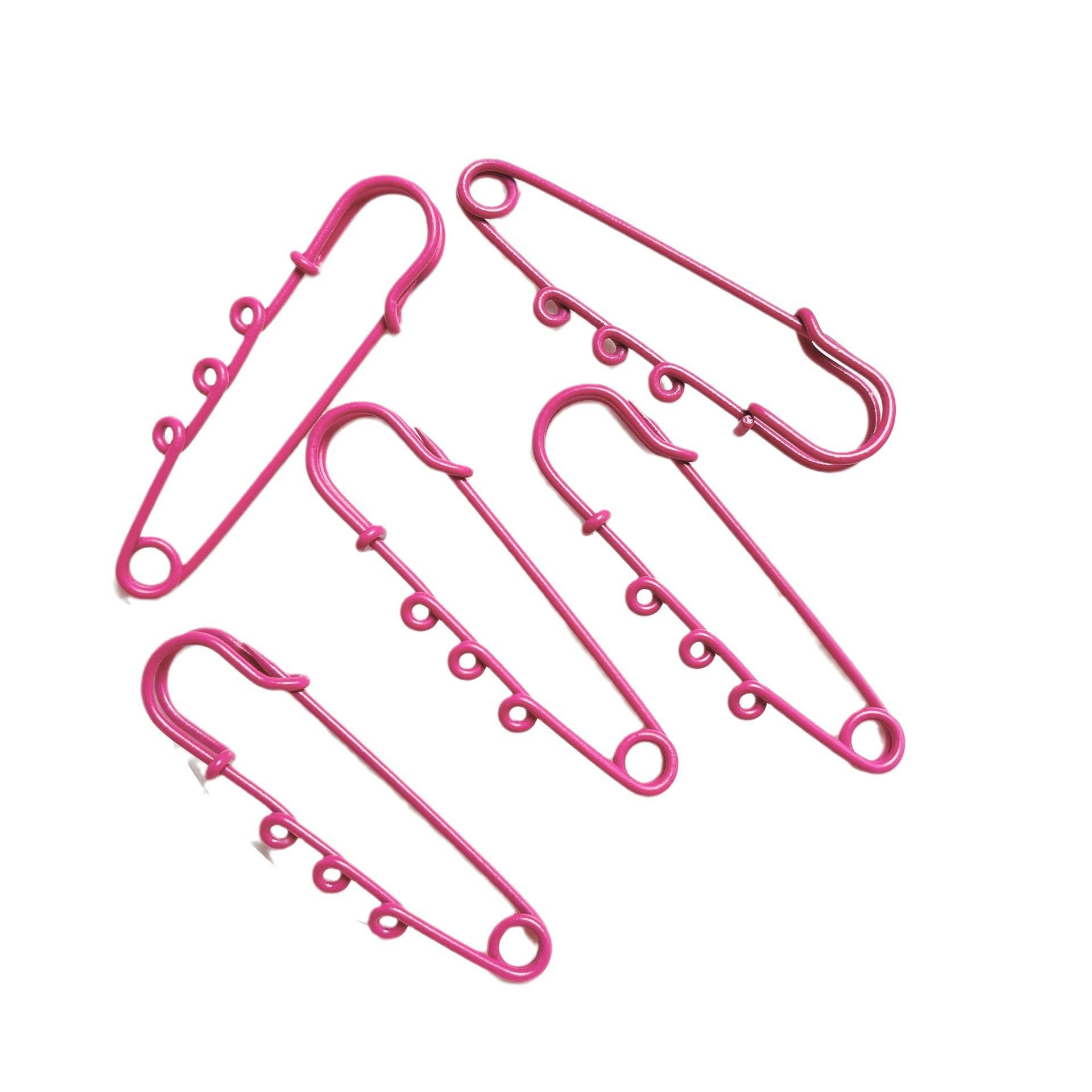 100 UNIDS 60 MM Color Caramelo Grandes Imperdibles de Metal Grandes con 3 Bucles Pasadores de Seguridad con Bucles Joyería Pasadores de Seguridad para Fabricación de Broches