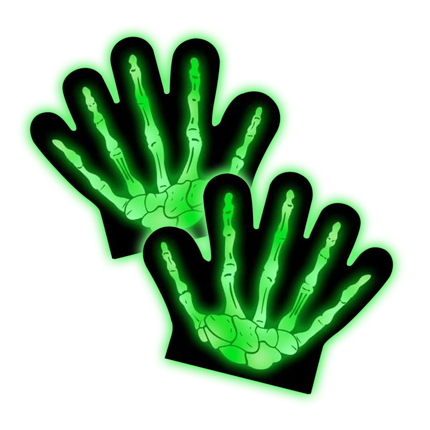 Party PropzGlow in The Dark Halloween Gloves - 1 Pair Halloweens Skeleton Full Finger Gloves | halloween decoration | Halloweens Cosplay Costume Props | Flashing Gloves