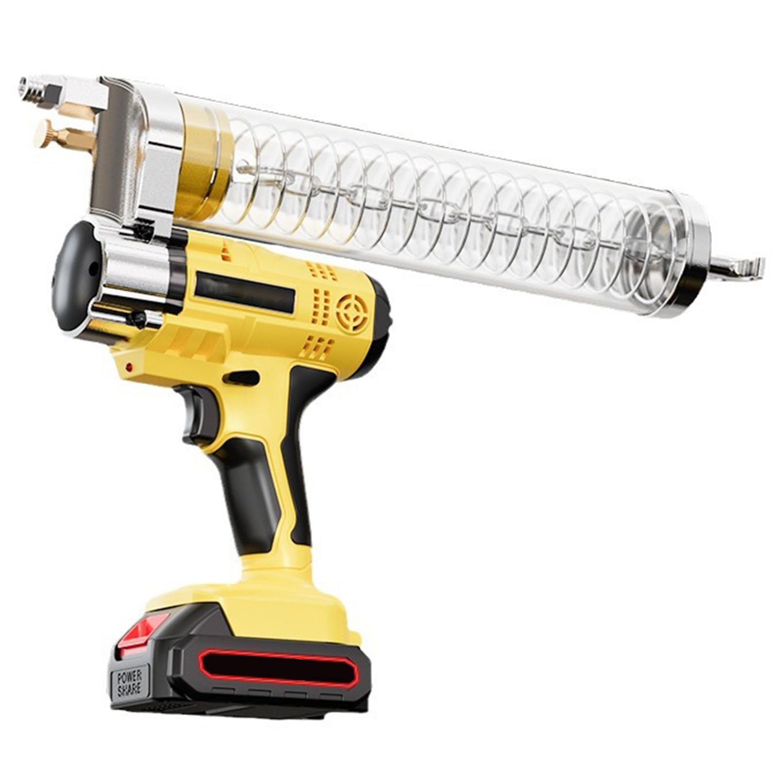 Pistola engrasadora inalámbrica, Pistola engrasadora alimentada por batería de 21 V, con Motor con núcleo de Cobre y Tubo Transparente, baterías de Litio Recargables