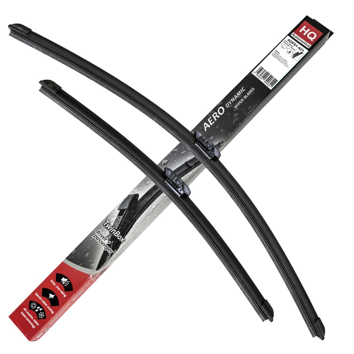HQ Automotive Wiper Blade for Dacia JOGGER, SANFERO, LOGAN MK3 (2021-onwards) Replacement Front Set, ADF61-421