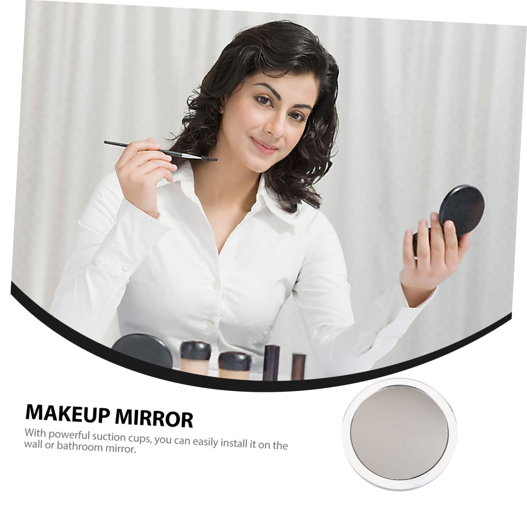 MAGICLULU 4 Pezzi Specchio Ingranditore Portatile Con Tazza Ingrandimento 20x Per Il Trucco Da Donna Specchio Compatto Per Il Trucco Per Uso Quotidiano