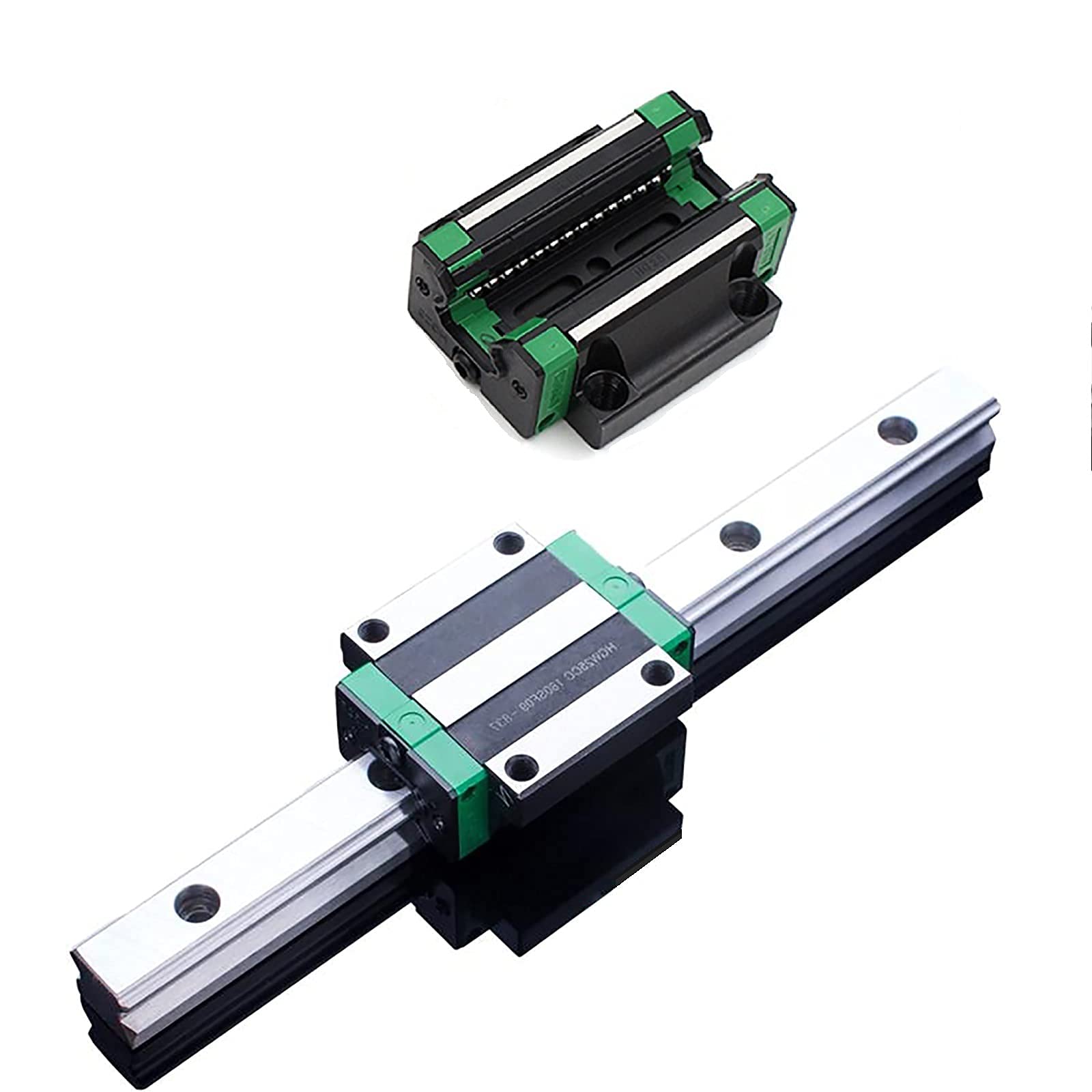 HGW15 Rail de guidage linéaire carré 1000 mm + 2 brides HGW15 – CA pour machine CNC et projet de bricolage