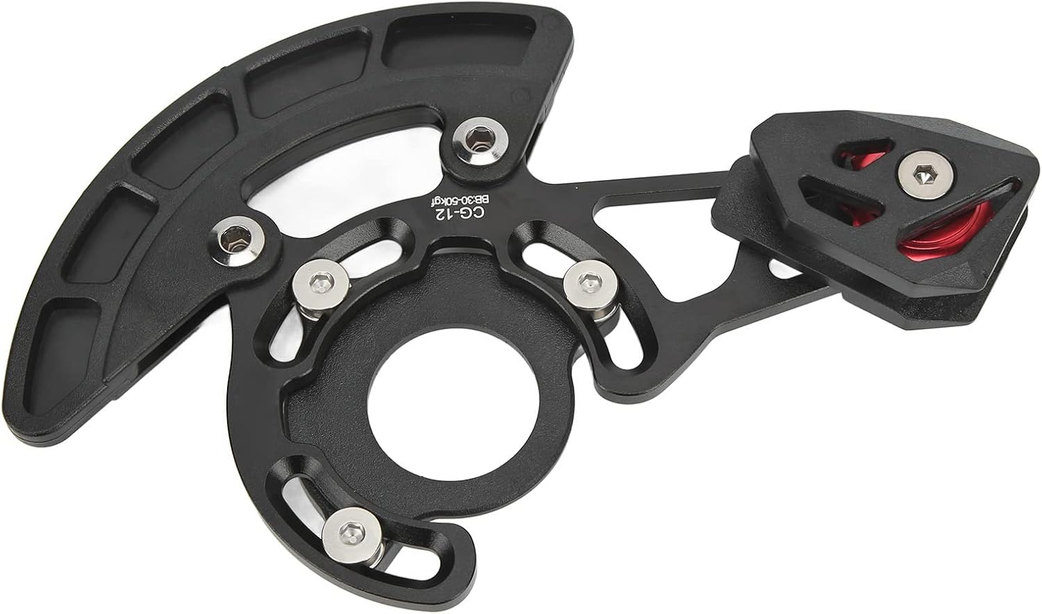 Alomejor Chain,Aluminium Alloy CG12 Direct Single Disc Direct Mount Chainring Chain Protector for Bikes Black