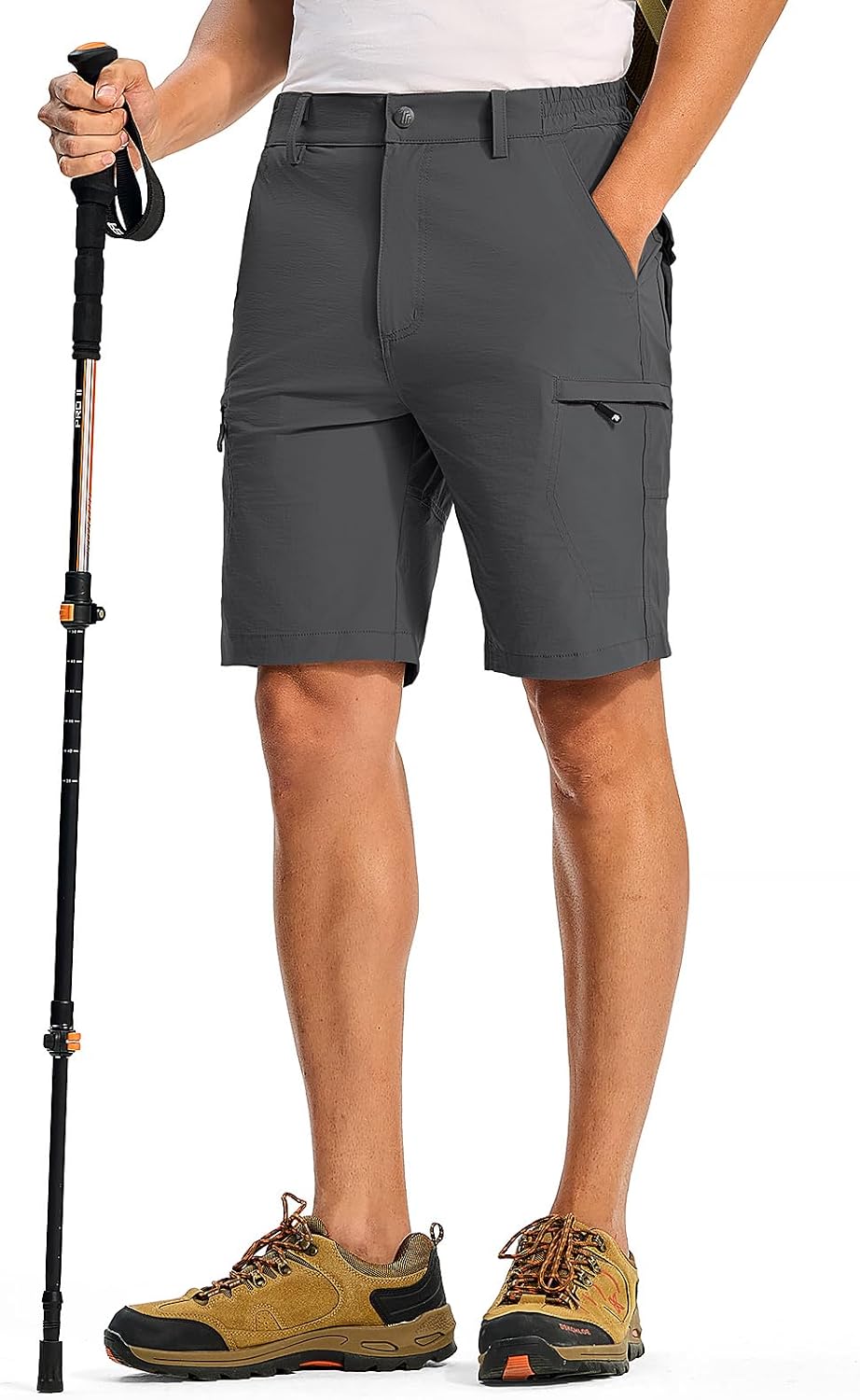 TBMPOY Men's 9" Golf Shorts Cargo Hiking Shorts Water Resistant Lightweight Quick Dry Casual Short Outdoor Fishing 6 Pockets