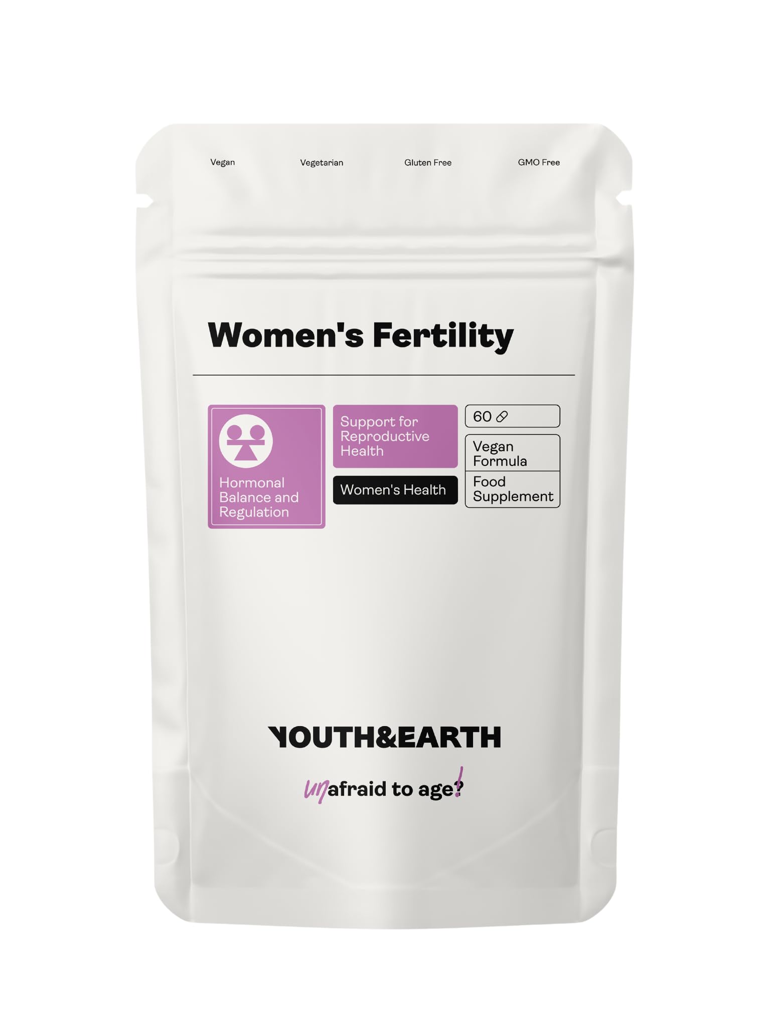Sponsored Ad – Fertility Supplements for Women - Pure Vegan Supplement to Support Reproductive Health - Enhance Natural Hormone Balance for Women - 60 Capsules