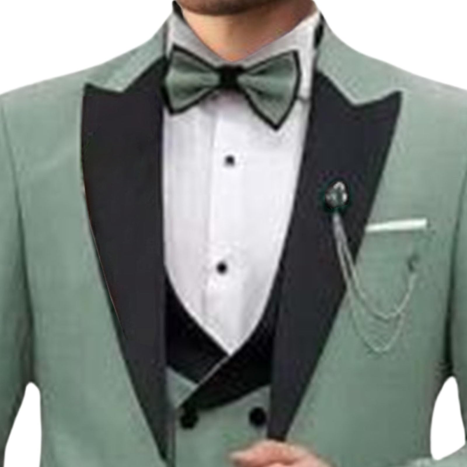 Costume Trois Pièces en Velours pour Homme, Smoking à Un Bouton, Revers Pointus, Veste Gilet Pantalon