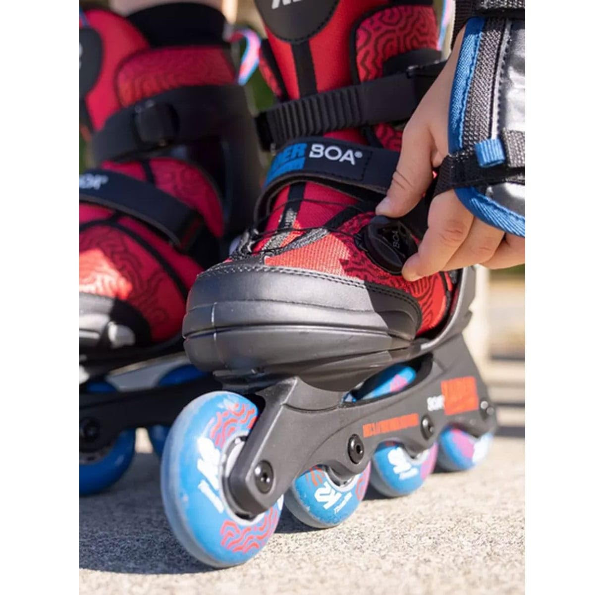 K2 Skate Raider Boa,Red_Blue,4-8