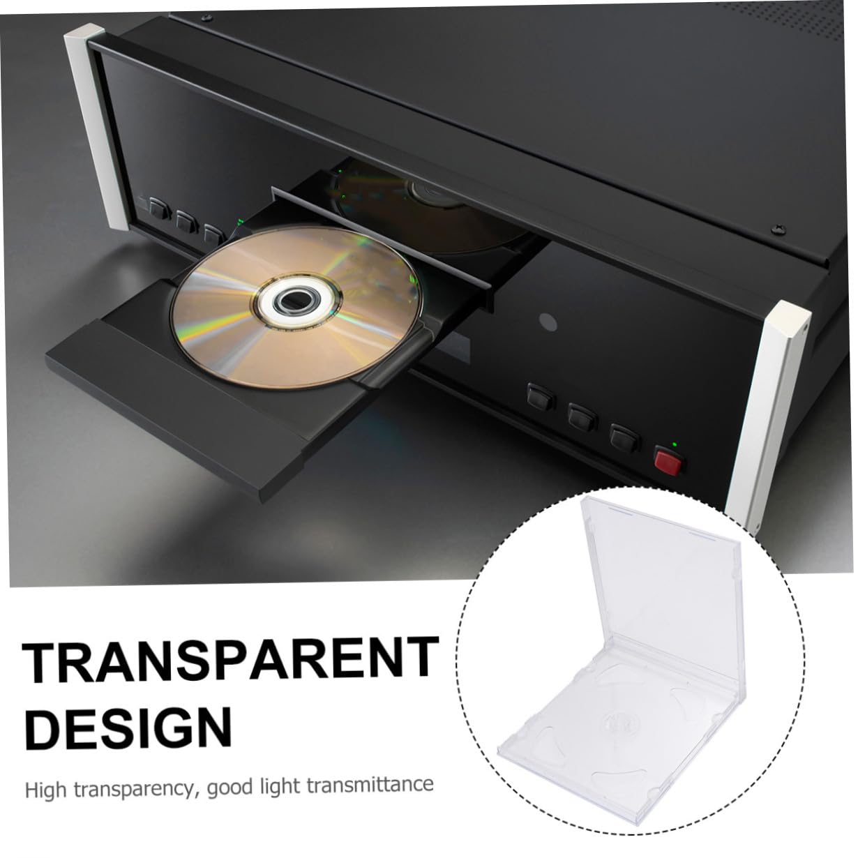 10 pezzi Custodia CD Trasparente Doppio Slot Porta Dvd Rigido per Dischi Scatole per Archiviazione Media per Video Matrimonio e Diario
