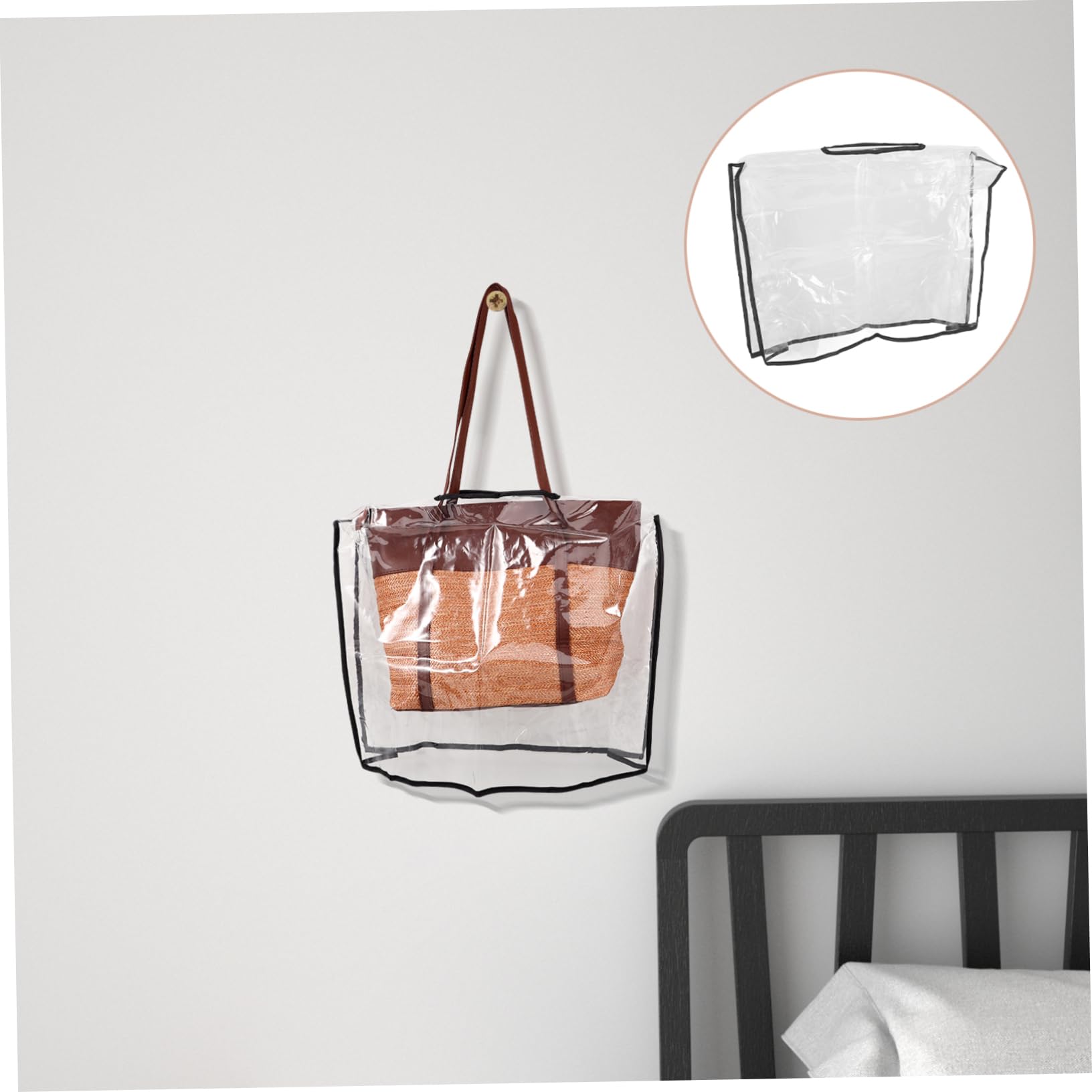Kisangel Chubasquero Bolso Transparente Bolsa Impermeable Cubierta para Bolsa de Mano Bolsa Seca Bolso Bolsas de Polvo Funda Impermeable para Bolso Abrigo de Lluvia de polivinilo