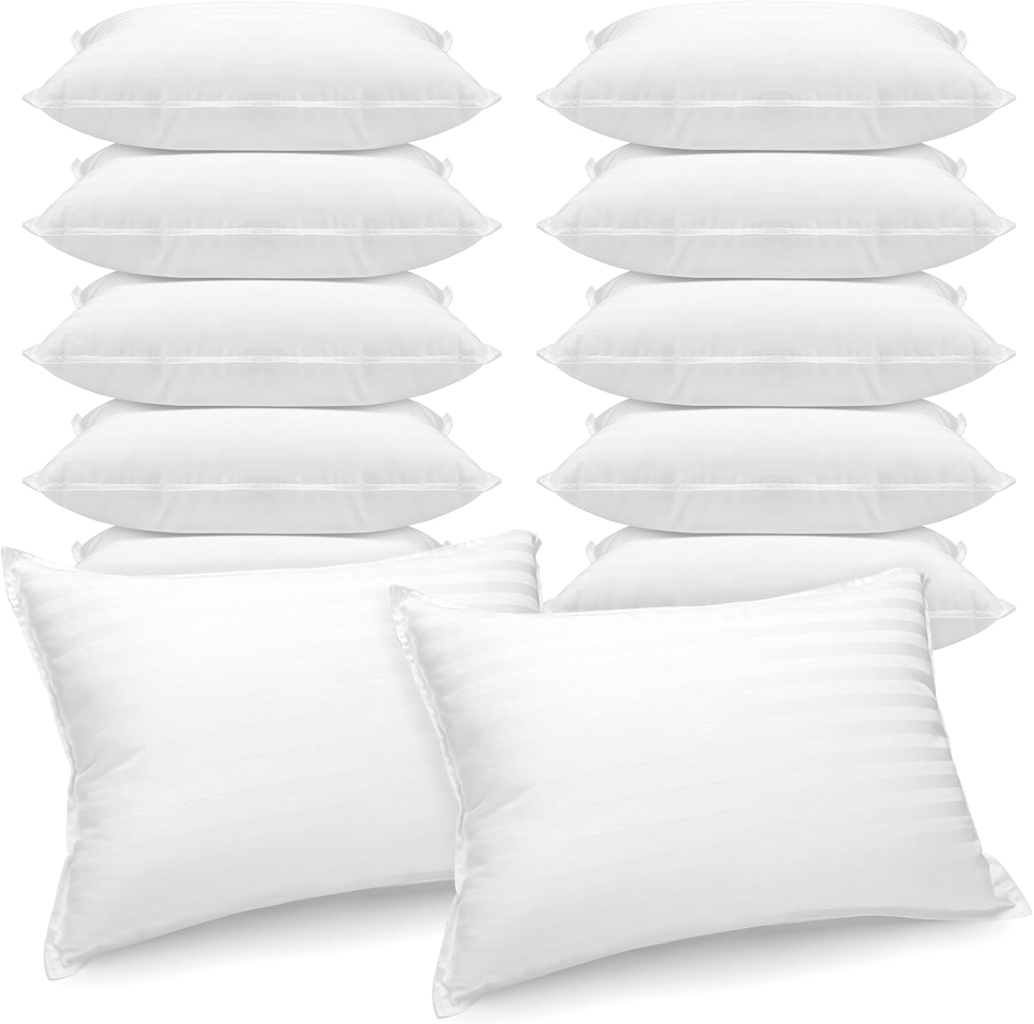 Sintuff Set of 10 Throw Pillows Bulk for Sleeping Bedding Soft Breathable Small Pillow Inserts for Bed, Sofa, Couch, and Travel(13 x 18 Inch)