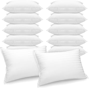 Sintuff Set of 10 Throw Pillows Bulk for Sleeping Bedding Soft Breathable Small Pillow Inserts for Bed, Sofa, Couch, and Travel13 x 18 Inch