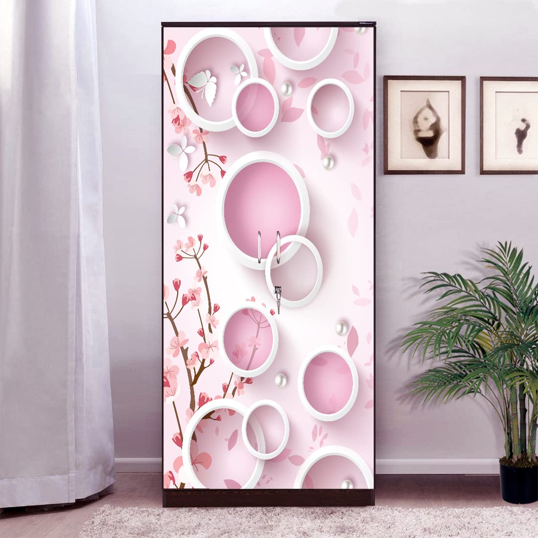 WallDaddy Self Adhesive Almirah Stickers, Wall Stickers, Decorative Sticker Wallpaper for Home Wardrobe Doors (Round N Round Almirah) PVC Vinyl Size Large (39 x 84 Inch) (B09W1CQP1R) Amazon Price History, Amazon Price Tracker