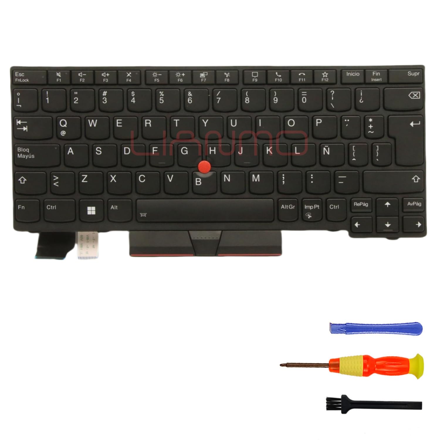 Teclado de repuesto compatible con Lenovo ThinkPad X13 Gen1/L13 Gen2/L13 Yoga Gen1/L13 Yoga Gen2/S2 5th S2 Gen6 con retroiluminación (España Latina, Retroiluminado)