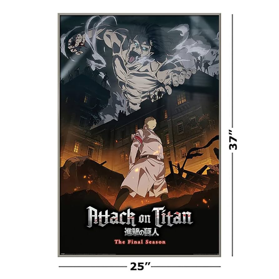 進撃の巨人 ポスター 額縁付き Amazon.co.jp: 進撃の巨人 - シーズン4 - フレーム付きマンガ