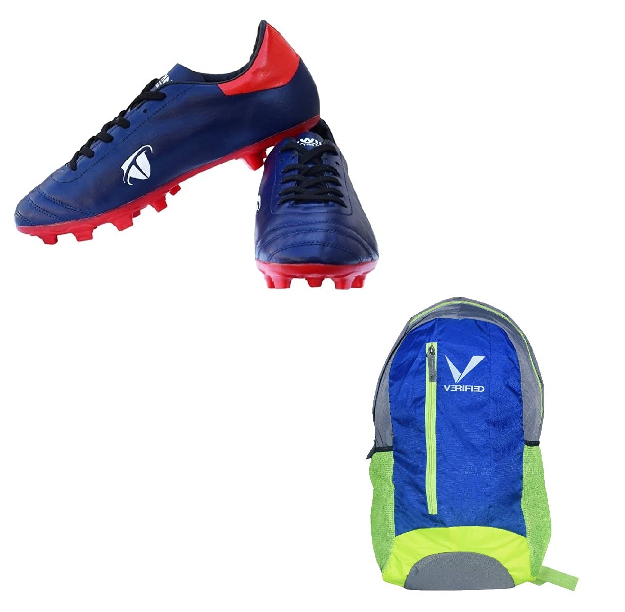 charged Sports Bag Verfied Mission Backpack with Gowin Football Shoe Ace Navy Red Size-8-picture-39