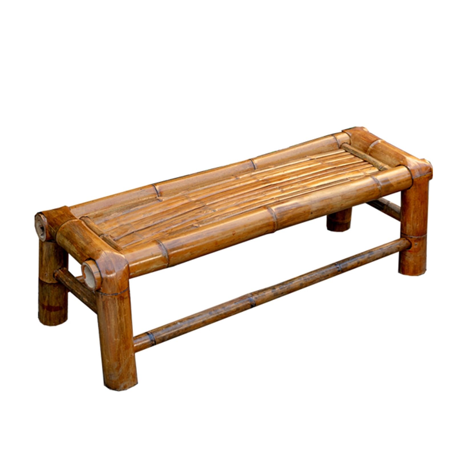 Panchina da Giardino in Bambù per Patio, Divanetto a Due Posti, Panche da Esterno Resistenti Alle Intemperie Panca Esterno per Giardino, Patio, Balcone, Carico Massimo 300 Kg(100x35x40cm/39x14X16in)