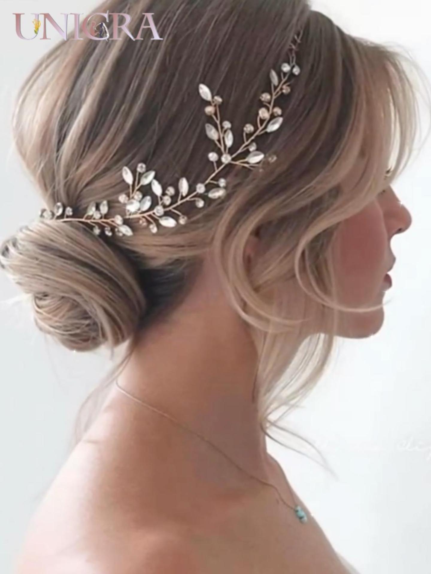 Amazon.com : Unicra Bride Wedding Rhinestone Hair Vine