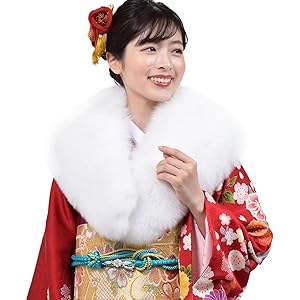 シャードーフォック 4連ショール ストール 成人式 振袖 美品 成人式 ショール シャドーフォックス 振袖 着物 和装 ファー