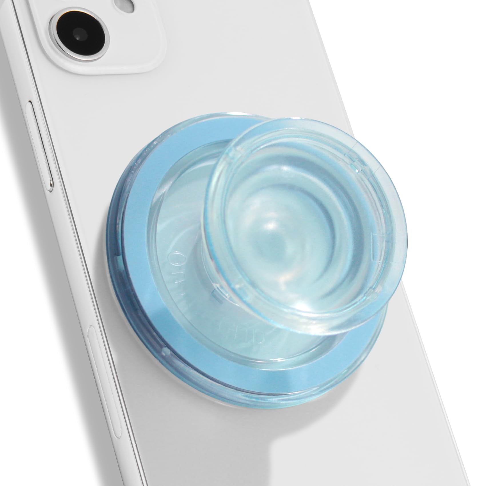 OnTheGrip Compatible with Magsafe Magnetic Authentic Translucent Color Design Collapsible Mobile Phone Grip Stand Holder for Smartphone Tablet Cell