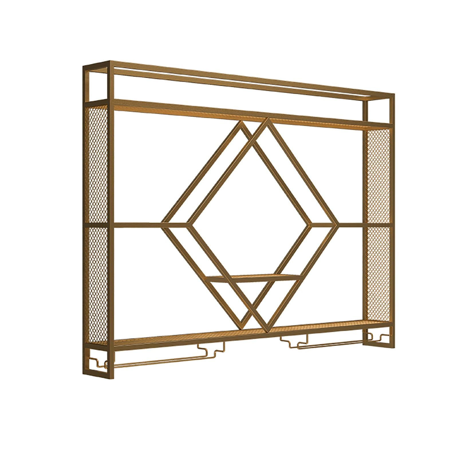 Étagère de rangement à vin murale LED support verre bar