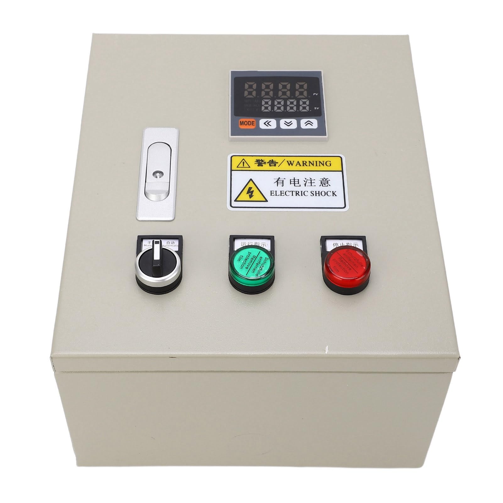 Cryfokt Controlador de Temperatura PID Termostato Inteligente Trifásico Caja de Control de Temperatura Lectura Clara para Varios Campos Material Acero Inoxidable/ABS/Cobre