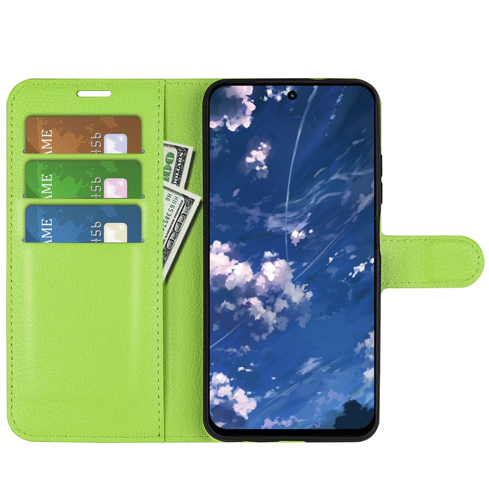 Cover Per Motorola Moto G32 Con Disegni Gatto E Cane - Custodia Portafoglio In Pelle Con Porta Carte, Supporto E Cinturino, Verde