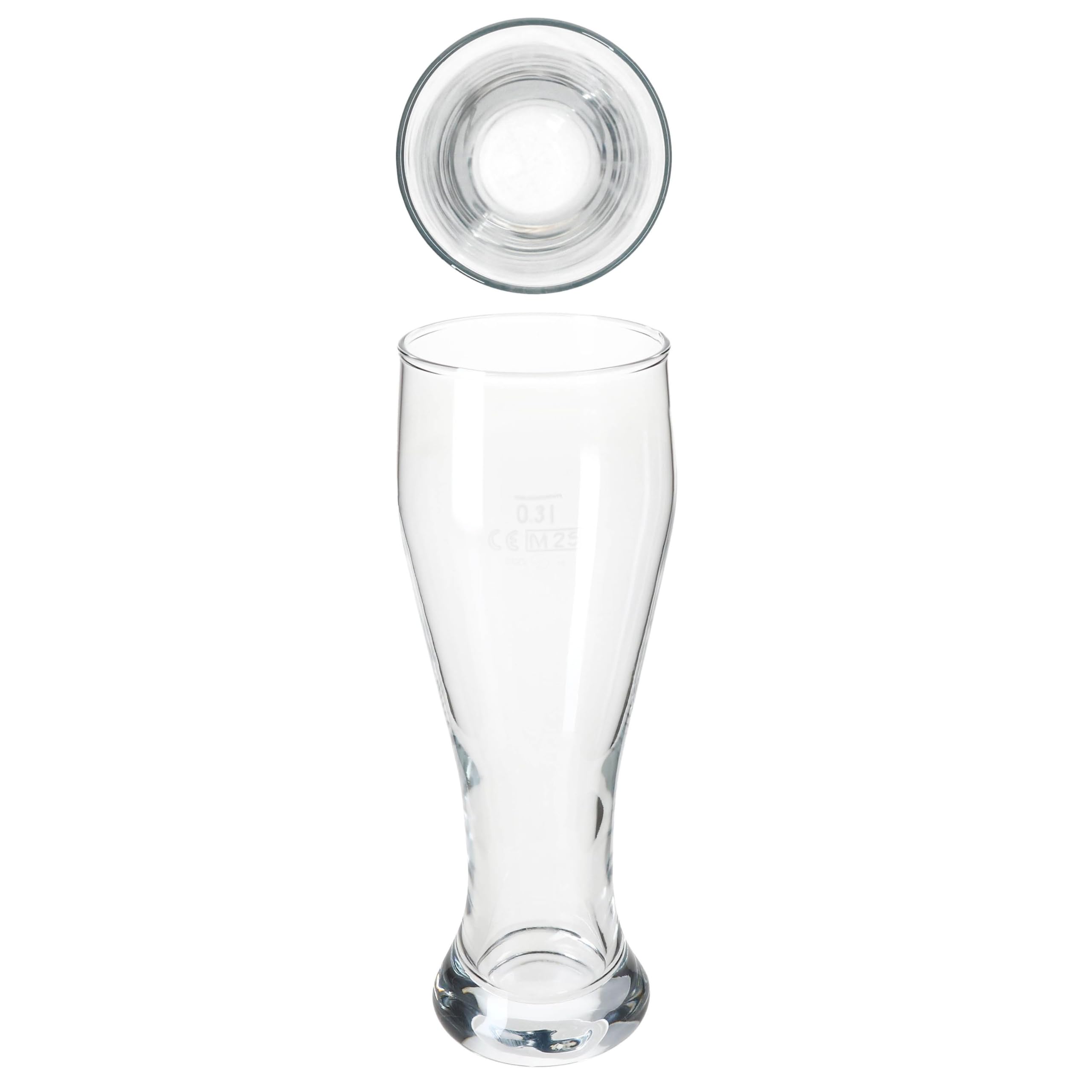 MamboCat 36er Set Seppl Baby-Weizenbiergläser klar 0,3L geeicht I kleines Weißbier-Glas mit schlanker Form I Hefeweizen I Daheim, Gastro, Hotel, Restaurant & Zuhause