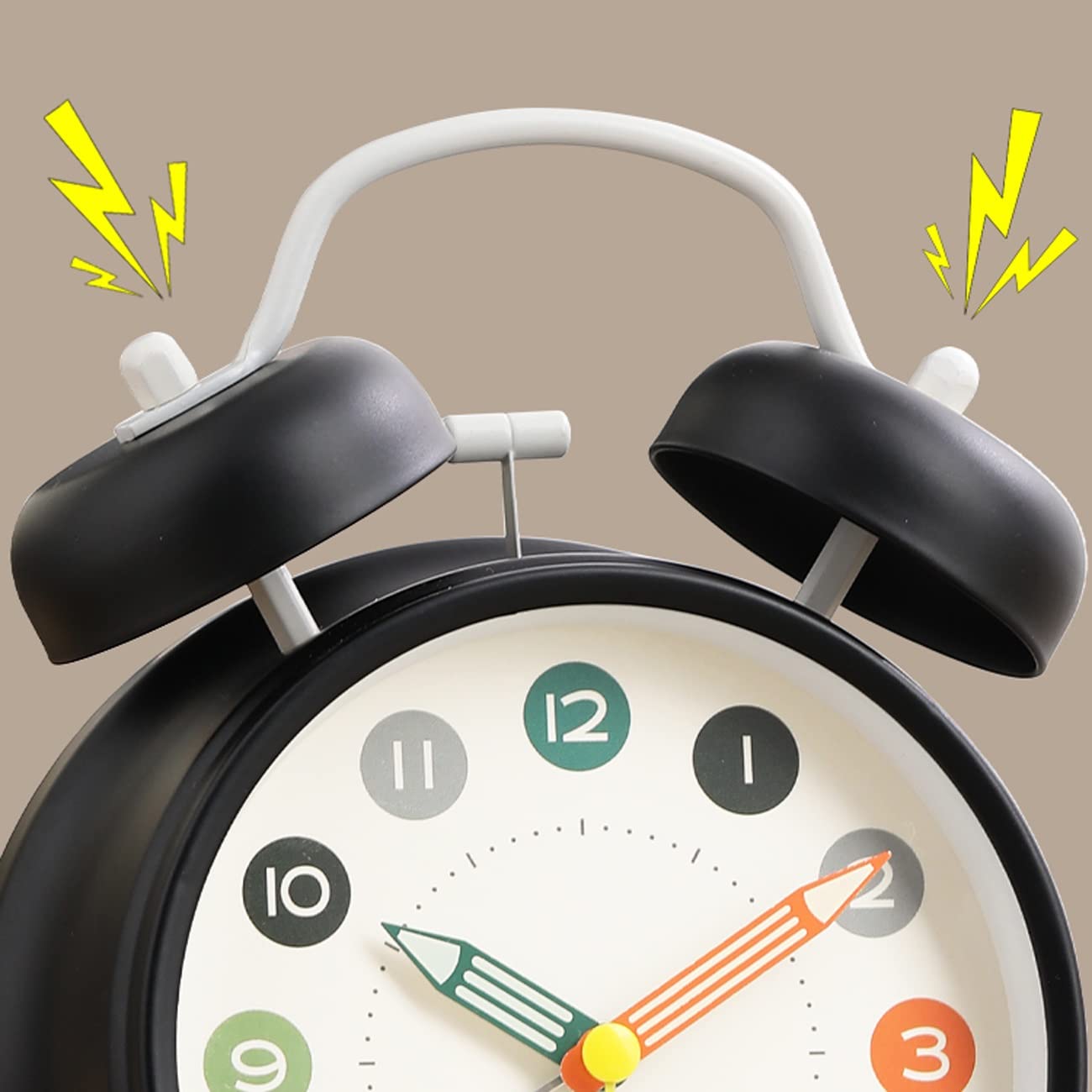 Despertador, Reloj de Noche con diseño Dibujos Animados(Black,3in)