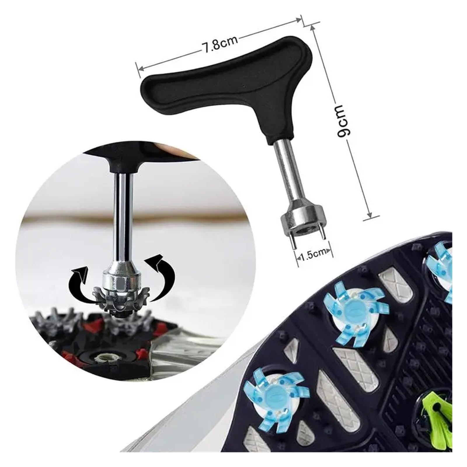 Lot de 50 crampons pour chaussures de golf antidérapants et portables